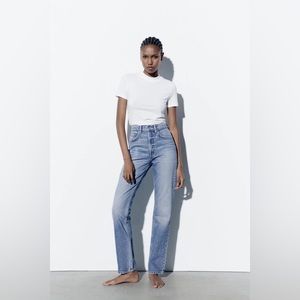 New Zara High-Rise Straight Jeans - Size 4